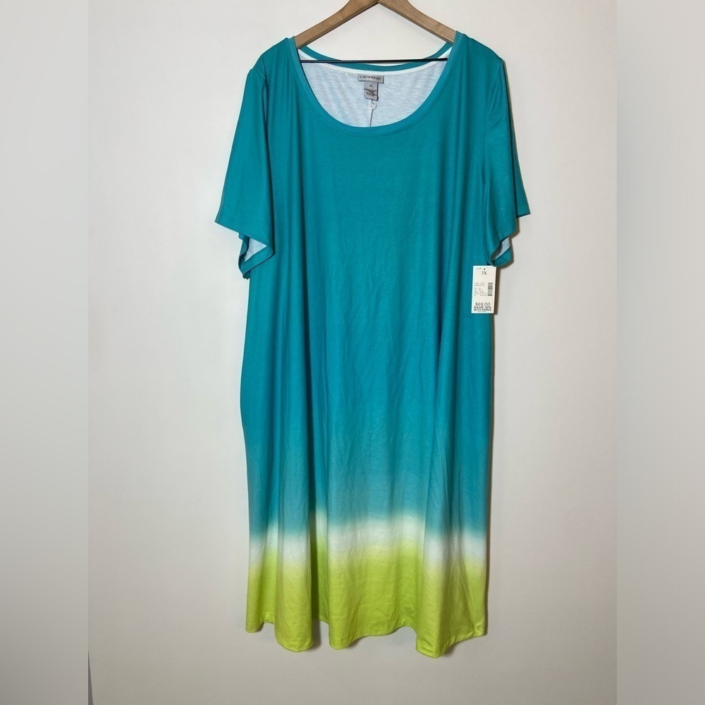 Catherine’s 3X Plus Size Maxi Blue Dress NWT New